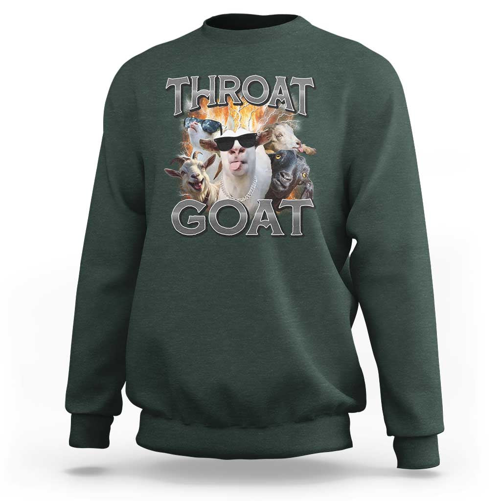 Throat Goat Funny Offensive Adult Humor Bootleg Sweatshirt