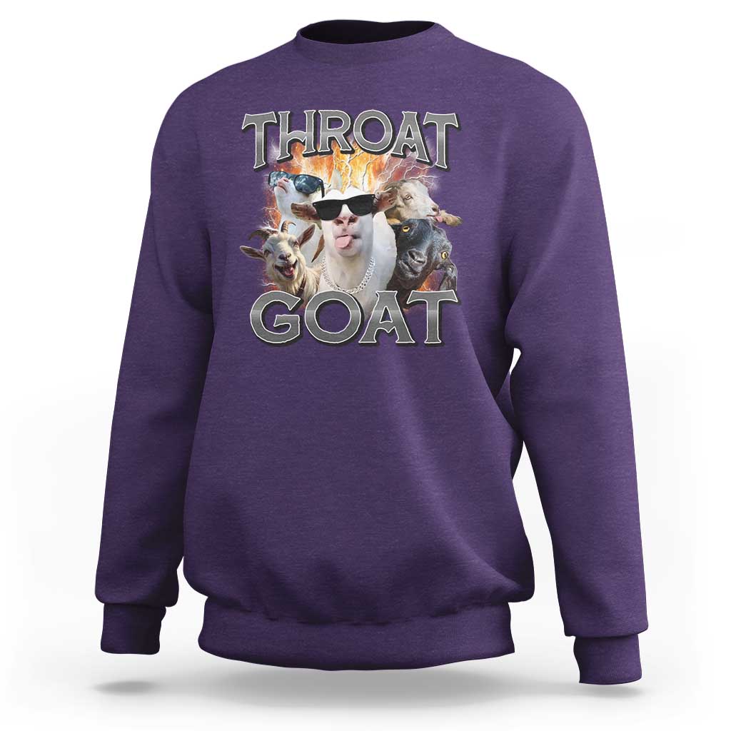 Throat Goat Funny Offensive Adult Humor Bootleg Sweatshirt