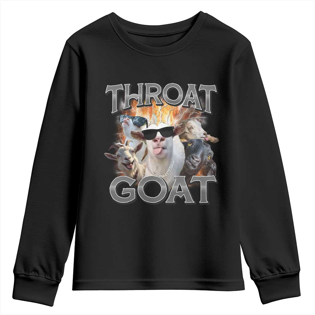 Throat Goat Funny Offensive Adult Humor Bootleg Youth Sweatshirt
