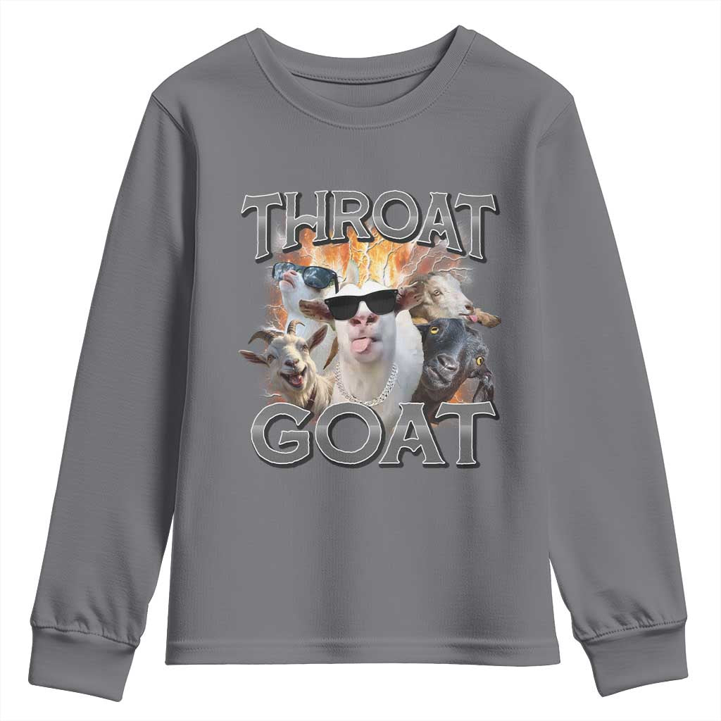 Throat Goat Funny Offensive Adult Humor Bootleg Youth Sweatshirt