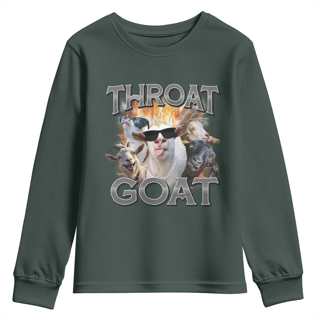 Throat Goat Funny Offensive Adult Humor Bootleg Youth Sweatshirt