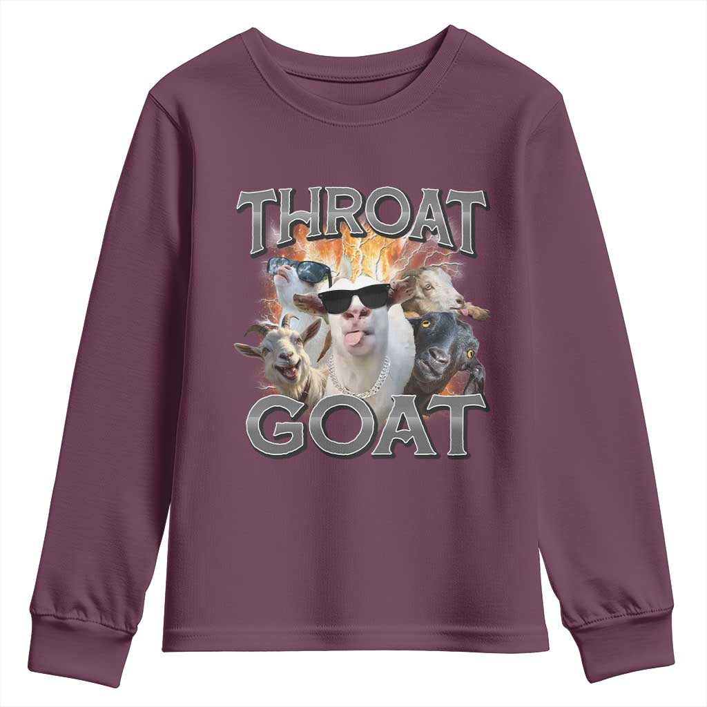 Throat Goat Funny Offensive Adult Humor Bootleg Youth Sweatshirt