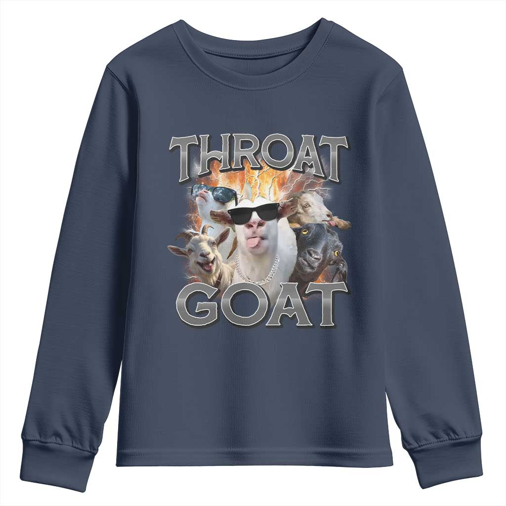 Throat Goat Funny Offensive Adult Humor Bootleg Youth Sweatshirt