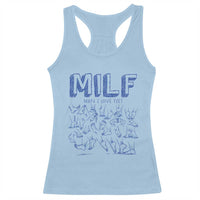 Funny MILF Man I Love Feet Racerback Tank Top