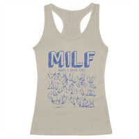 Funny MILF Man I Love Feet Racerback Tank Top