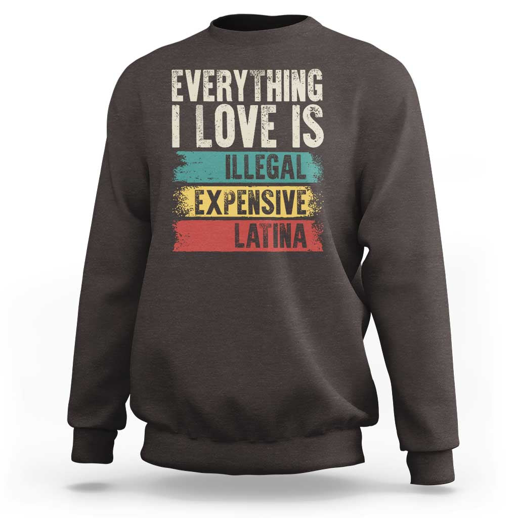 Everything I Love Is Illegal Expensive Or Latina Sweatshirt