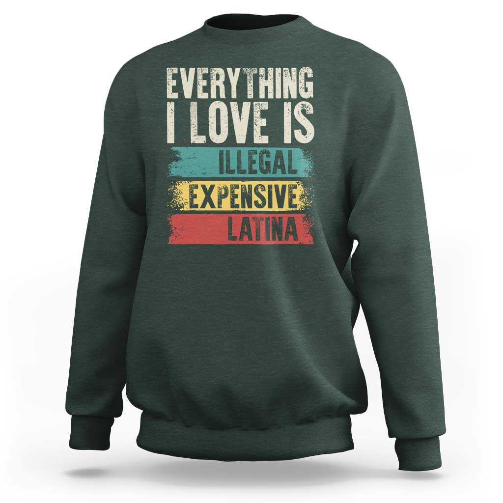Everything I Love Is Illegal Expensive Or Latina Sweatshirt