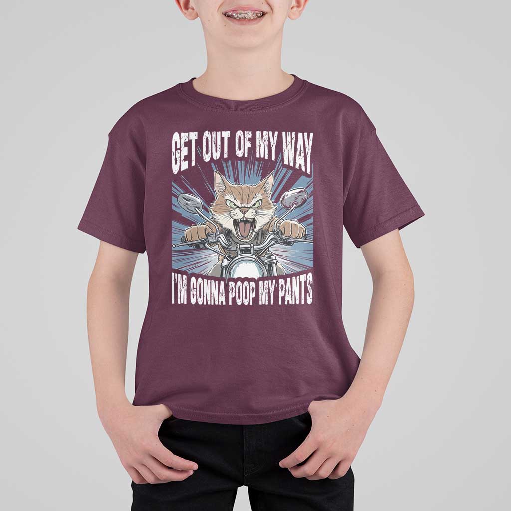 Funny Meme T Shirt For Kid Get Out of My Way Gonna Poop My Pants