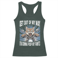 Funny Meme Racerback Tank Top Get Out of My Way Gonna Poop My Pants