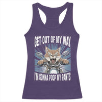 Funny Meme Racerback Tank Top Get Out of My Way Gonna Poop My Pants