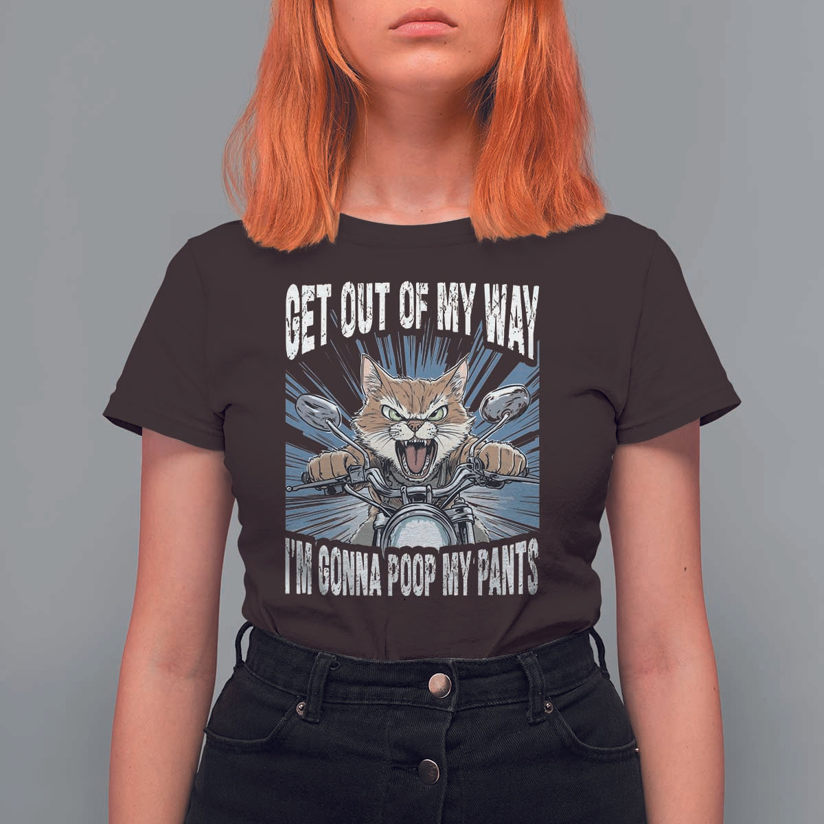 Funny Meme T Shirt For Women Get Out of My Way Gonna Poop My Pants