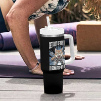 Funny Meme Tumbler With Handle Get Out of My Way Gonna Poop My Pants