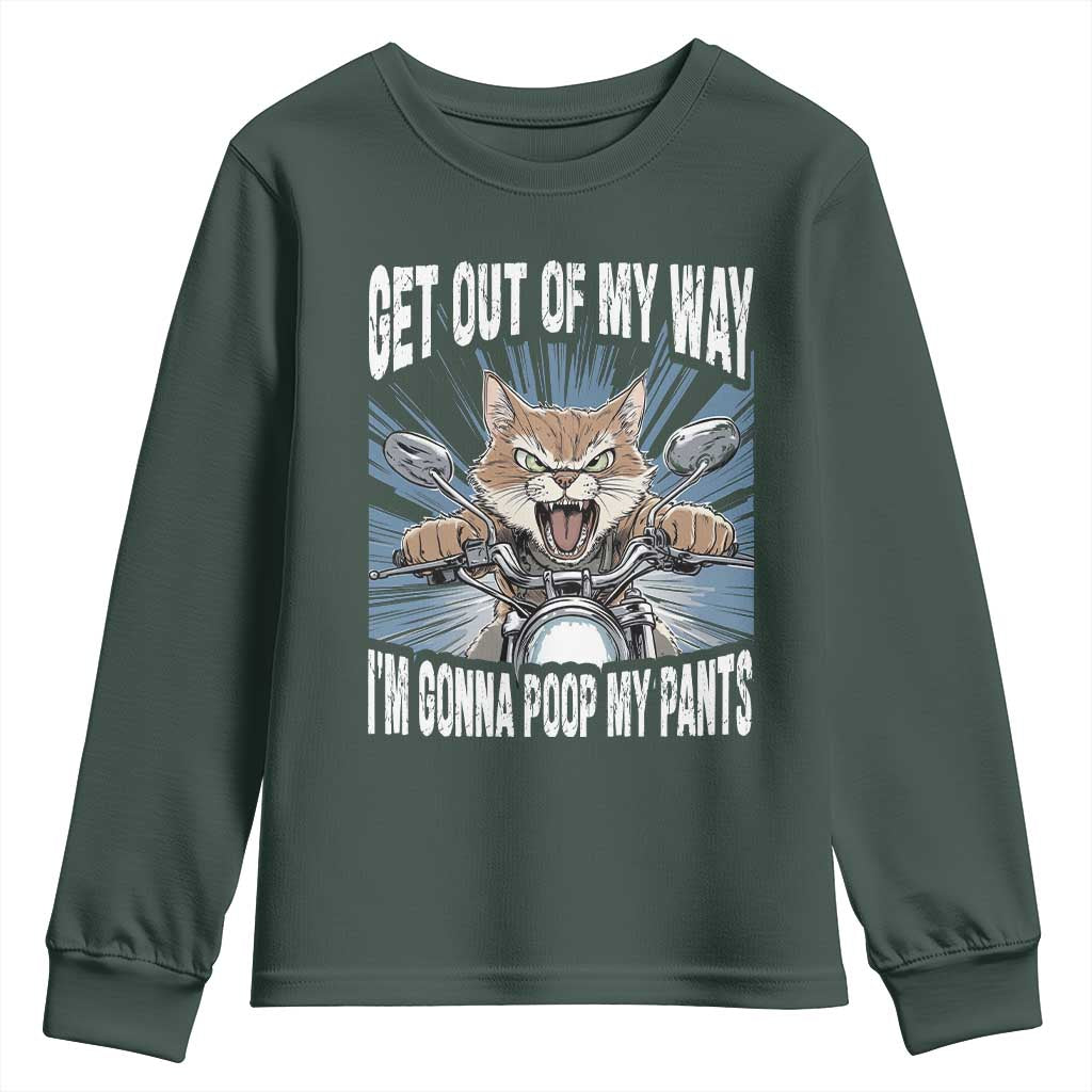 Funny Meme Youth Sweatshirt Get Out of My Way Gonna Poop My Pants