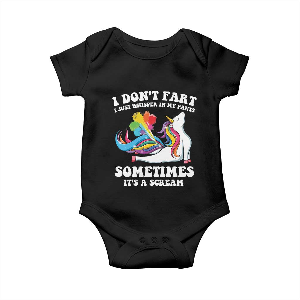 Funny I Don't Fart I Whisper In My Pants Baby Onesie