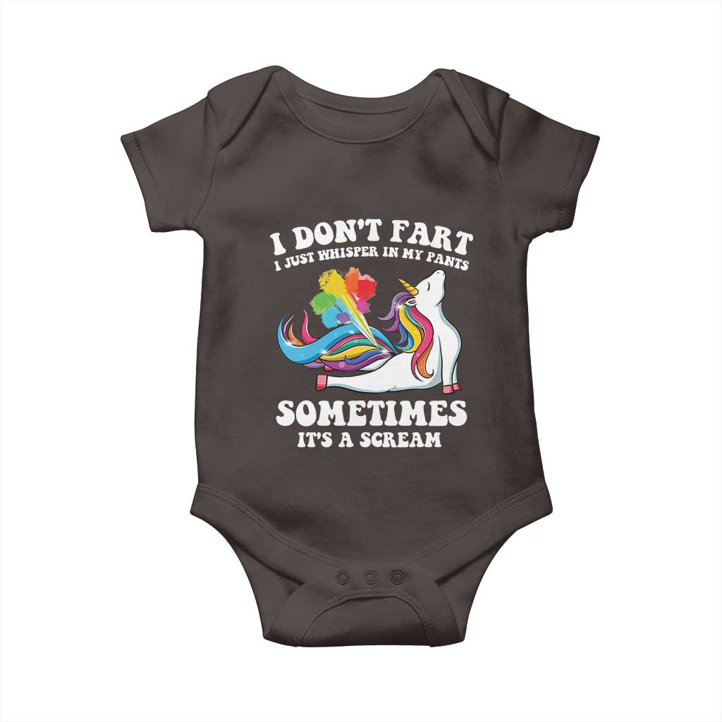 Funny I Don't Fart I Whisper In My Pants Baby Onesie