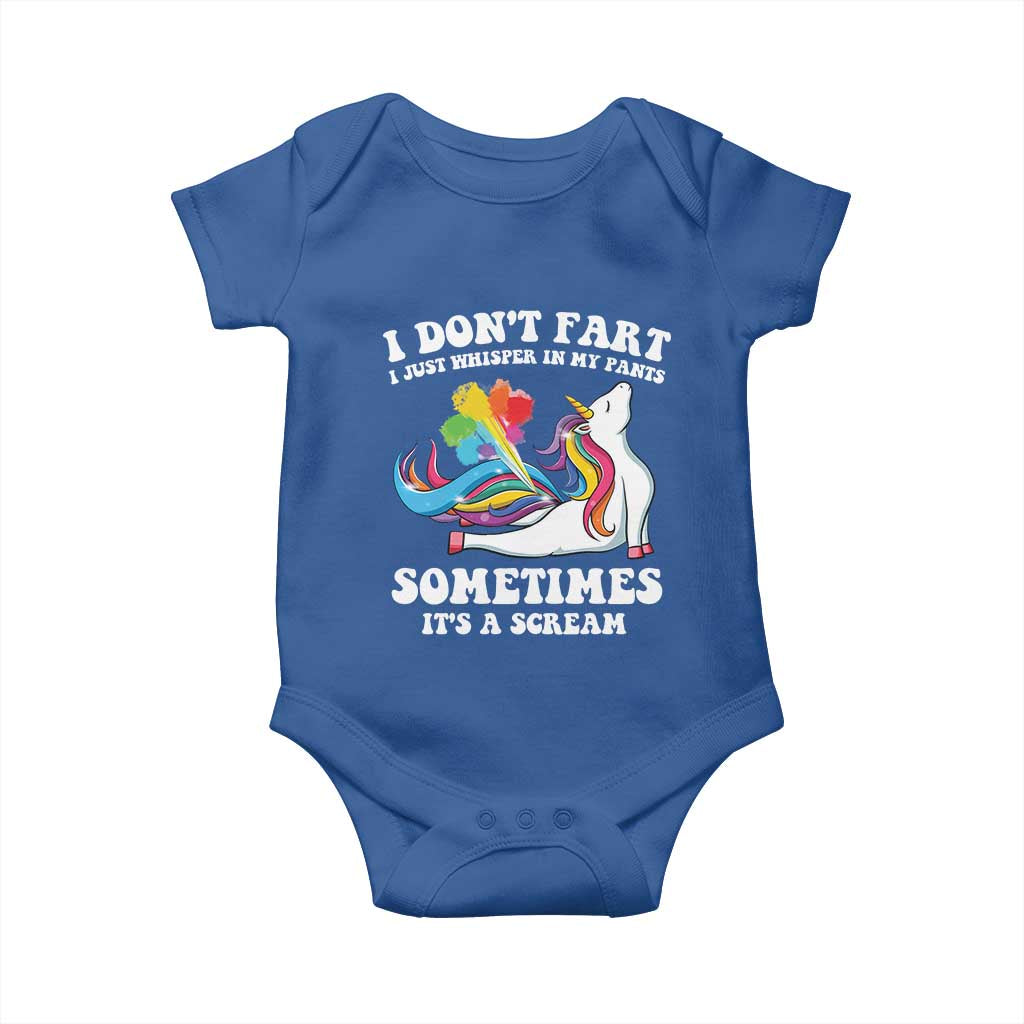 Funny I Don't Fart I Whisper In My Pants Baby Onesie