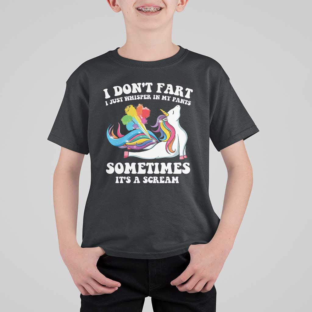 Funny I Don't Fart I Whisper In My Pants T Shirt For Kid