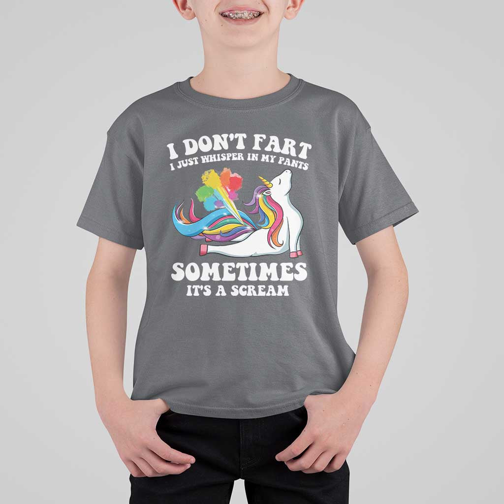 Funny I Don't Fart I Whisper In My Pants T Shirt For Kid
