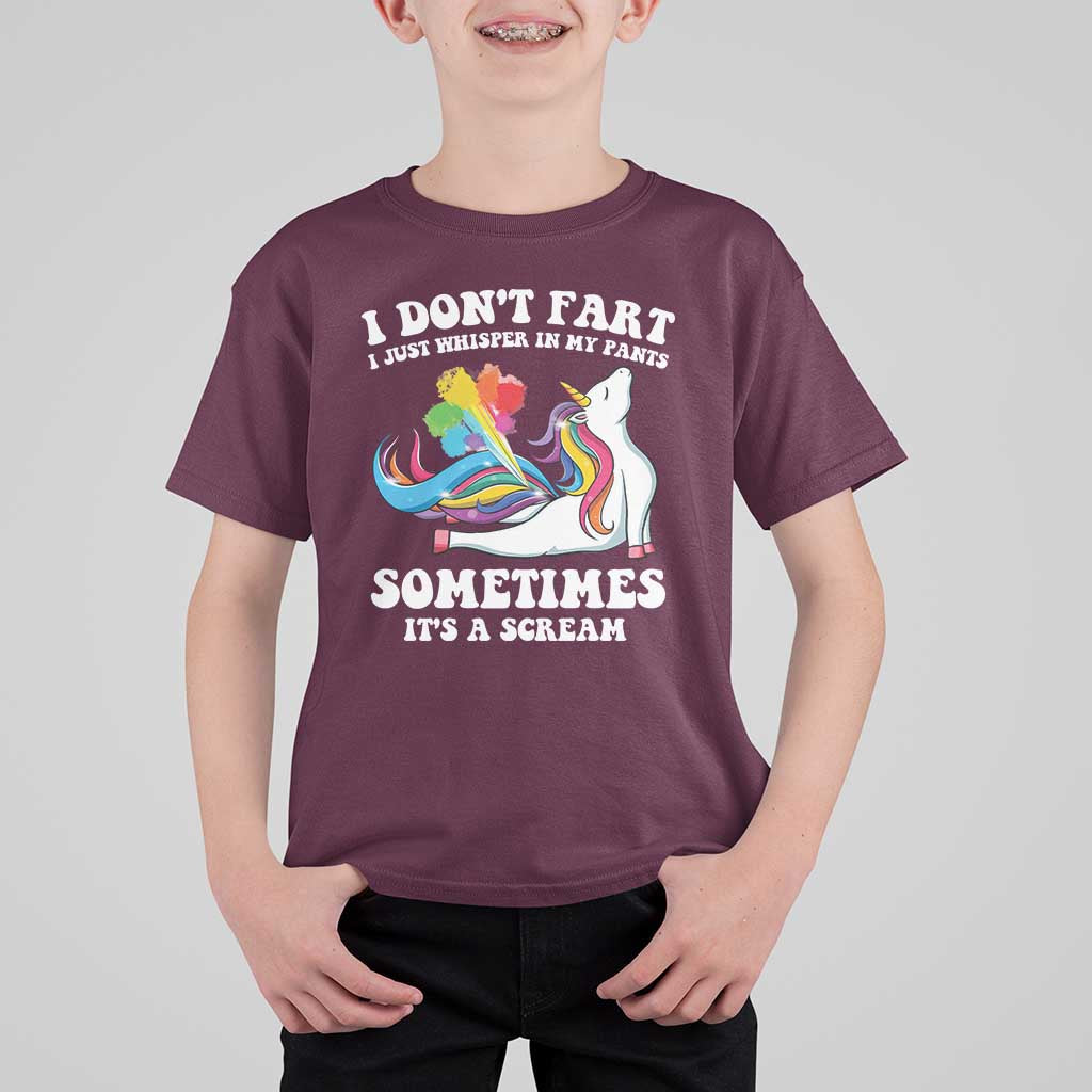 Funny I Don't Fart I Whisper In My Pants T Shirt For Kid