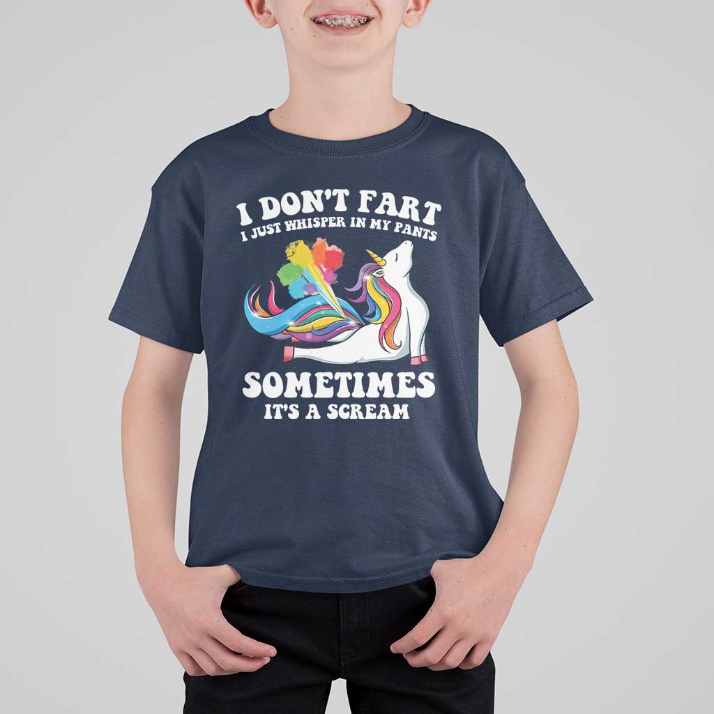Funny I Don't Fart I Whisper In My Pants T Shirt For Kid