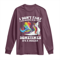 Funny I Don't Fart I Whisper In My Pants Long Sleeve Shirt