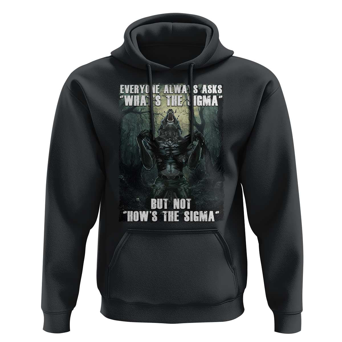 Funny Meme Wolf Alpha Hoodie Everyone Always Asks What's The Sigma But Not How's The Sigma
