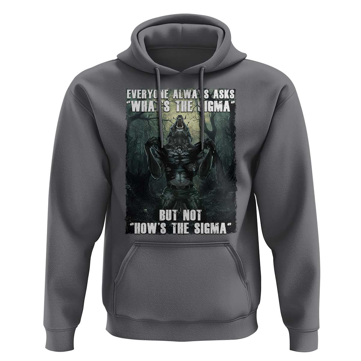 Funny Meme Wolf Alpha Hoodie Everyone Always Asks What's The Sigma But Not How's The Sigma