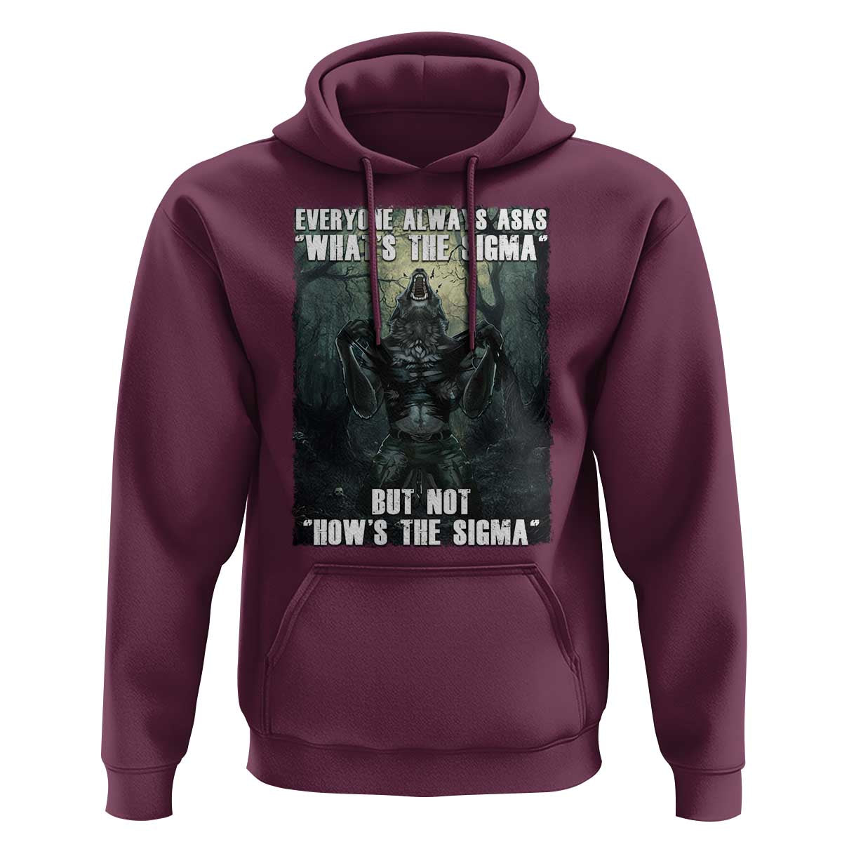 Funny Meme Wolf Alpha Hoodie Everyone Always Asks What's The Sigma But Not How's The Sigma