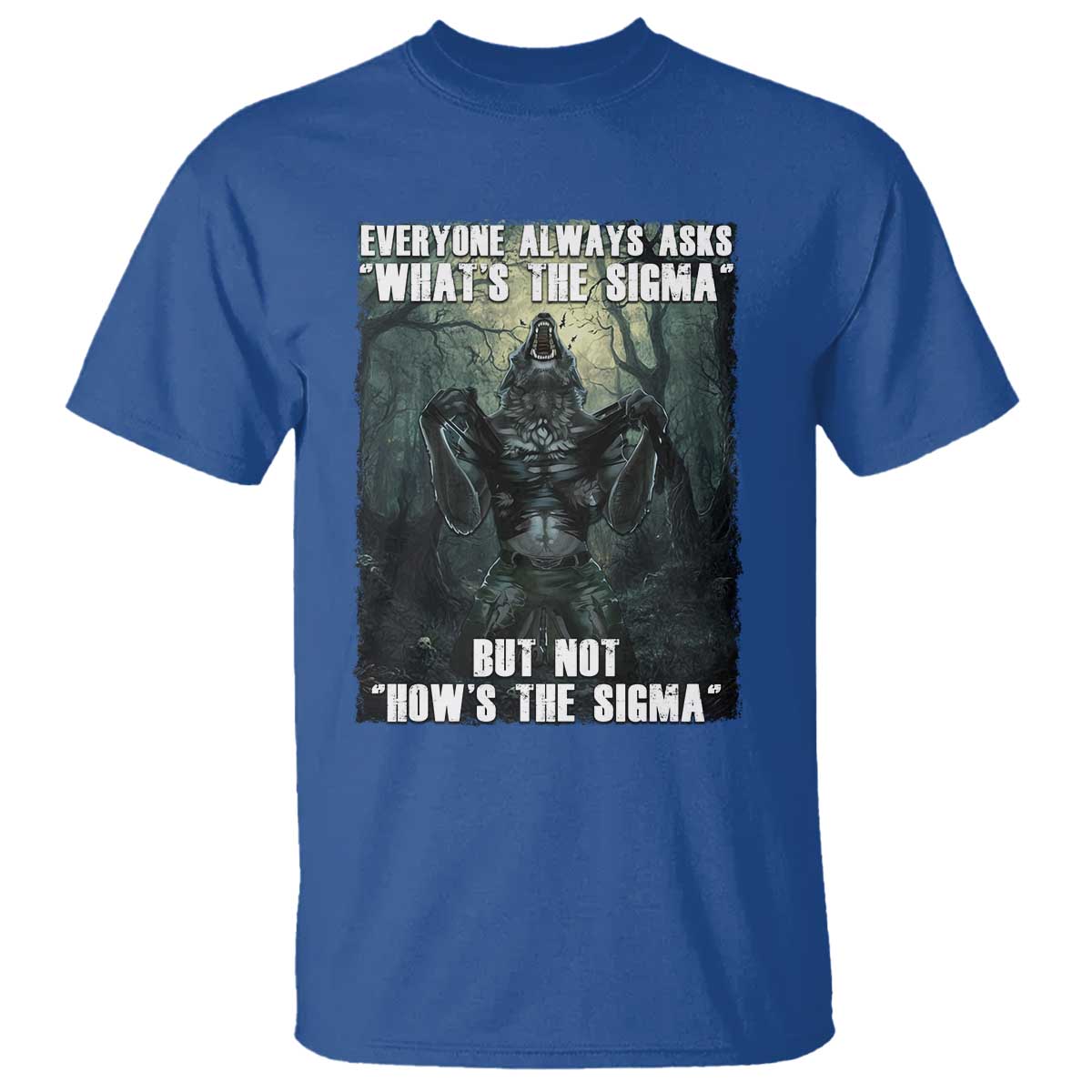 Funny Meme Wolf Alpha T Shirt Everyone Always Asks What's The Sigma But Not How's The Sigma