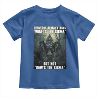 Funny Meme Wolf Alpha Toddler T Shirt Everyone Always Asks What's The Sigma But Not How's The Sigma