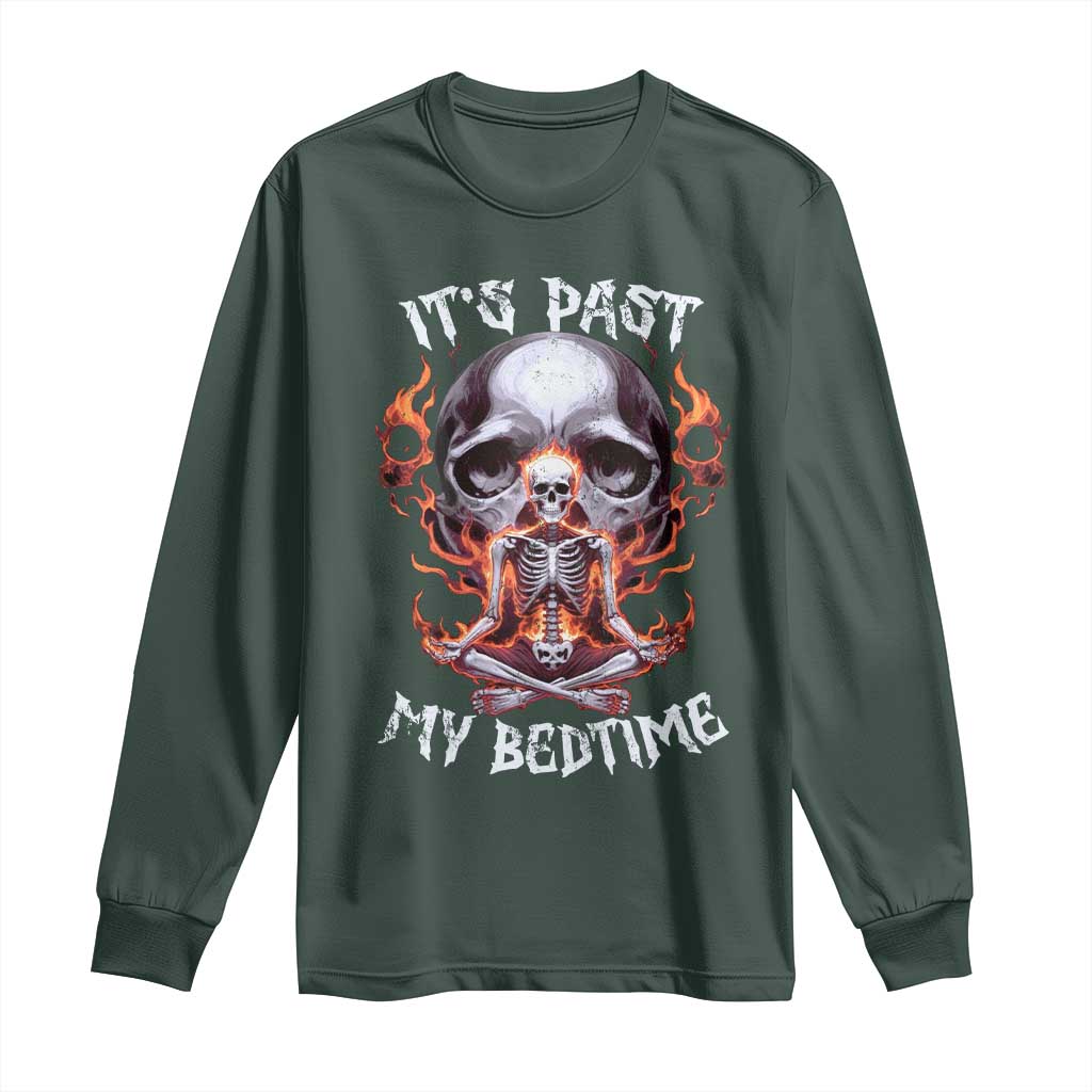 Funny Skeleton Meme Long Sleeve Shirt It's Past My Bedtime