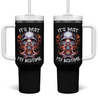 Funny Skeleton Meme Tumbler With Handle It's Past My Bedtime