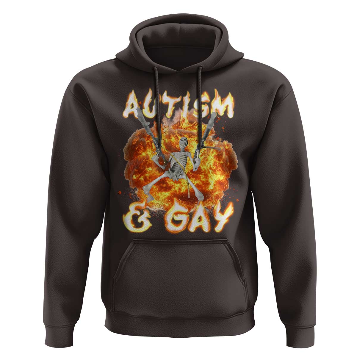 Funny Skeleton Meme Hoodie Autistic and Gay