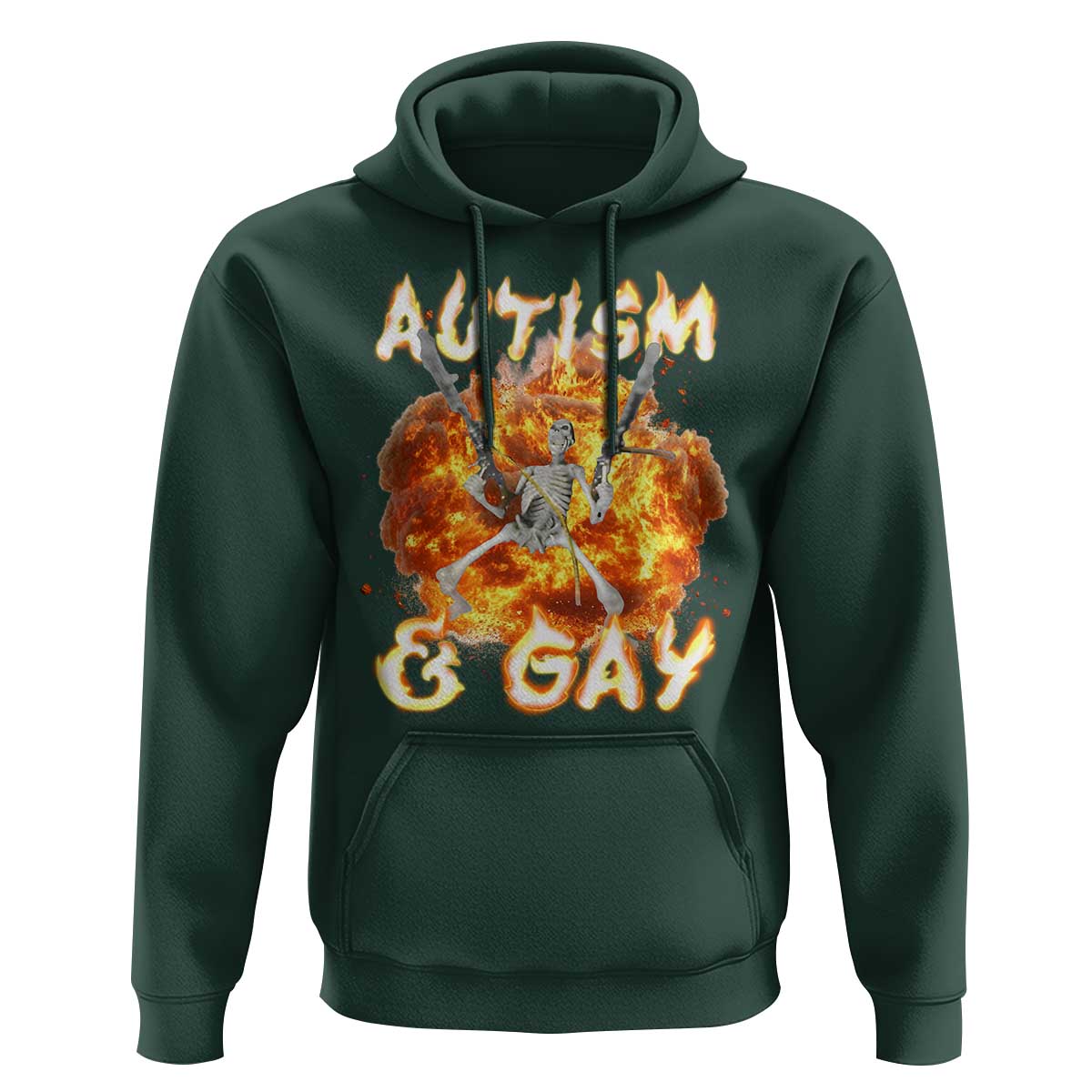 Funny Skeleton Meme Hoodie Autistic and Gay