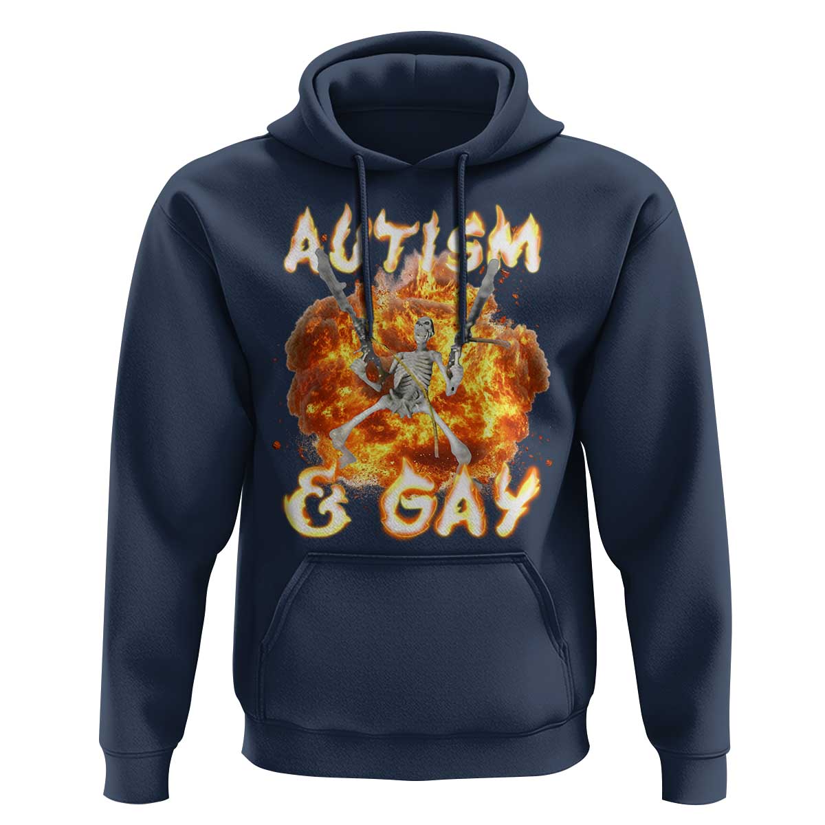Funny Skeleton Meme Hoodie Autistic and Gay