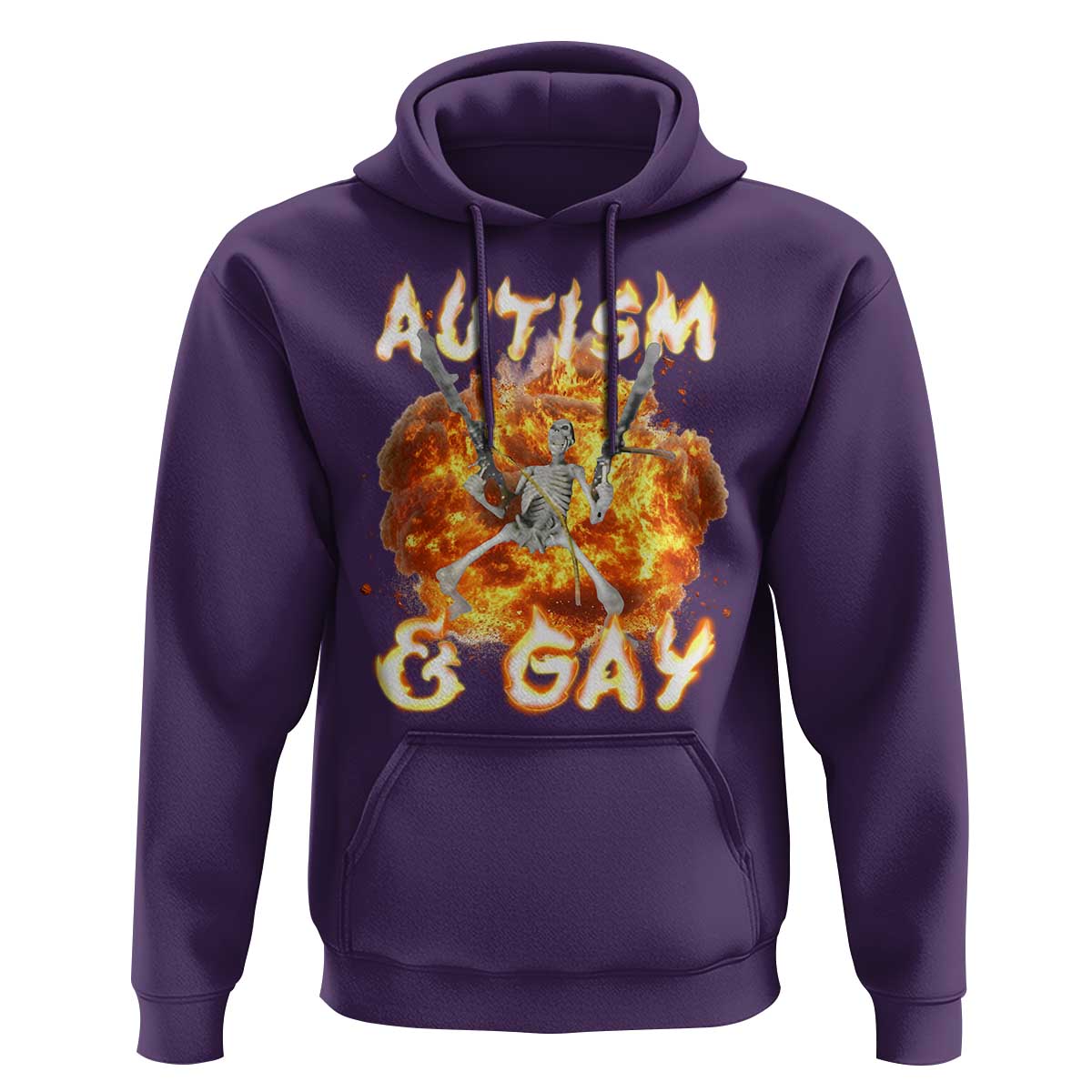 Funny Skeleton Meme Hoodie Autistic and Gay