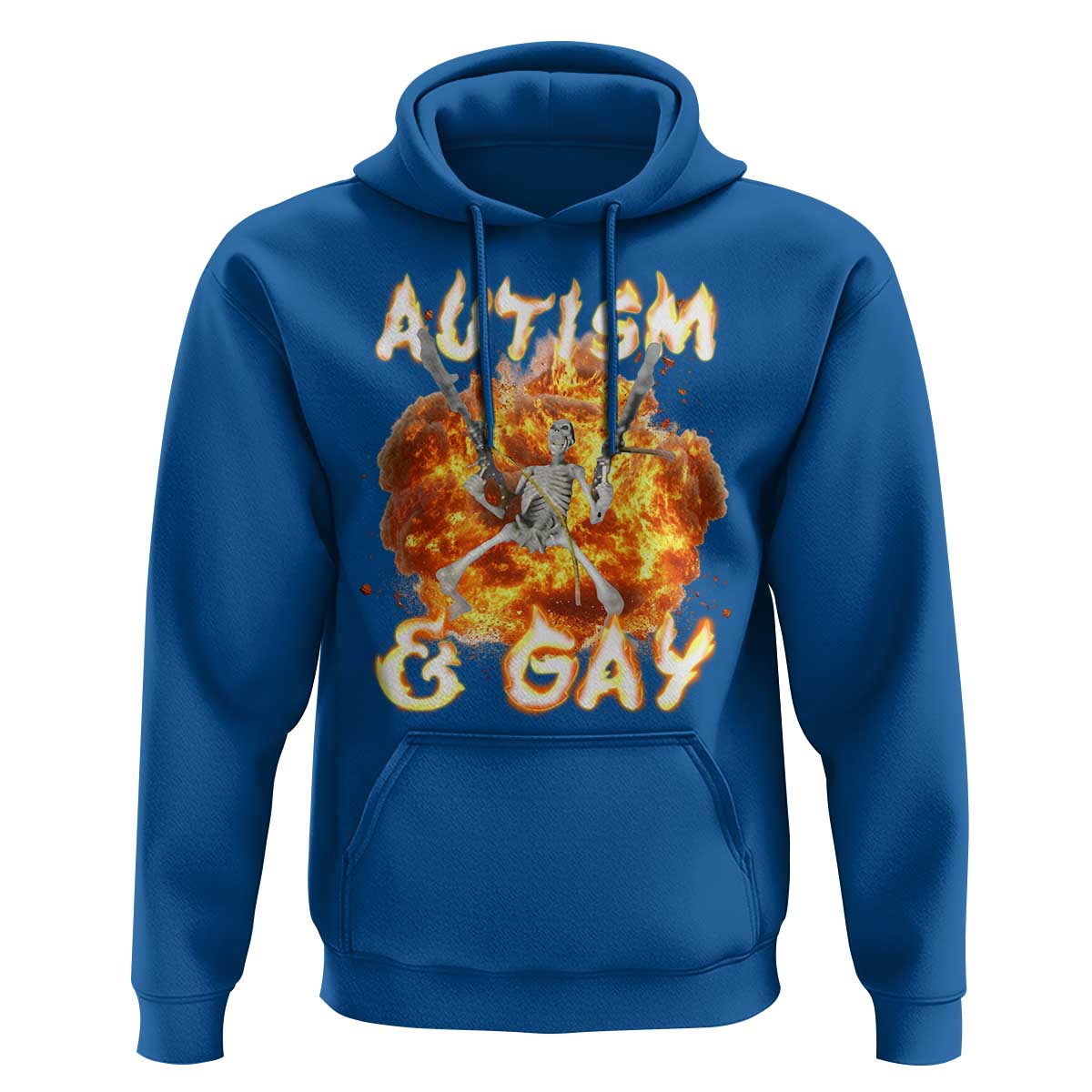 Funny Skeleton Meme Hoodie Autistic and Gay