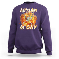 Funny Skeleton Meme Sweatshirt Autistic and Gay