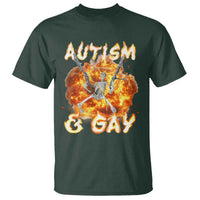 Funny Skeleton Meme T Shirt Autistic and Gay