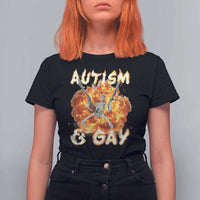 Funny Skeleton Meme T Shirt For Women Autistic and Gay