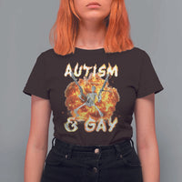 Funny Skeleton Meme T Shirt For Women Autistic and Gay