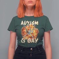 Funny Skeleton Meme T Shirt For Women Autistic and Gay