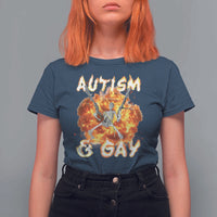 Funny Skeleton Meme T Shirt For Women Autistic and Gay