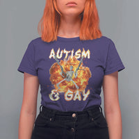 Funny Skeleton Meme T Shirt For Women Autistic and Gay