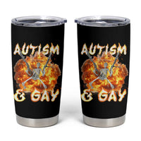 Funny Skeleton Meme Tumbler Cup Autistic and Gay