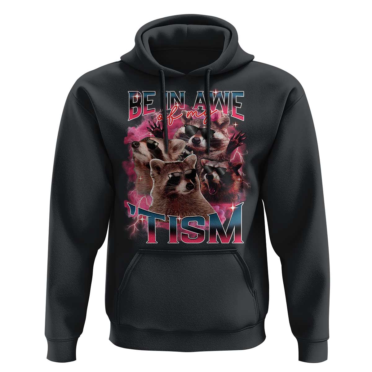 Funny Meme Autistic Raccoon Hoodie Be In Awe Of My 'Tism