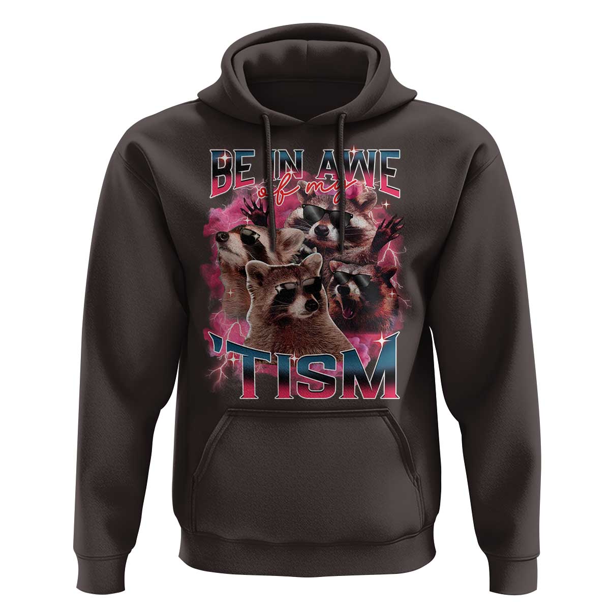 Funny Meme Autistic Raccoon Hoodie Be In Awe Of My 'Tism