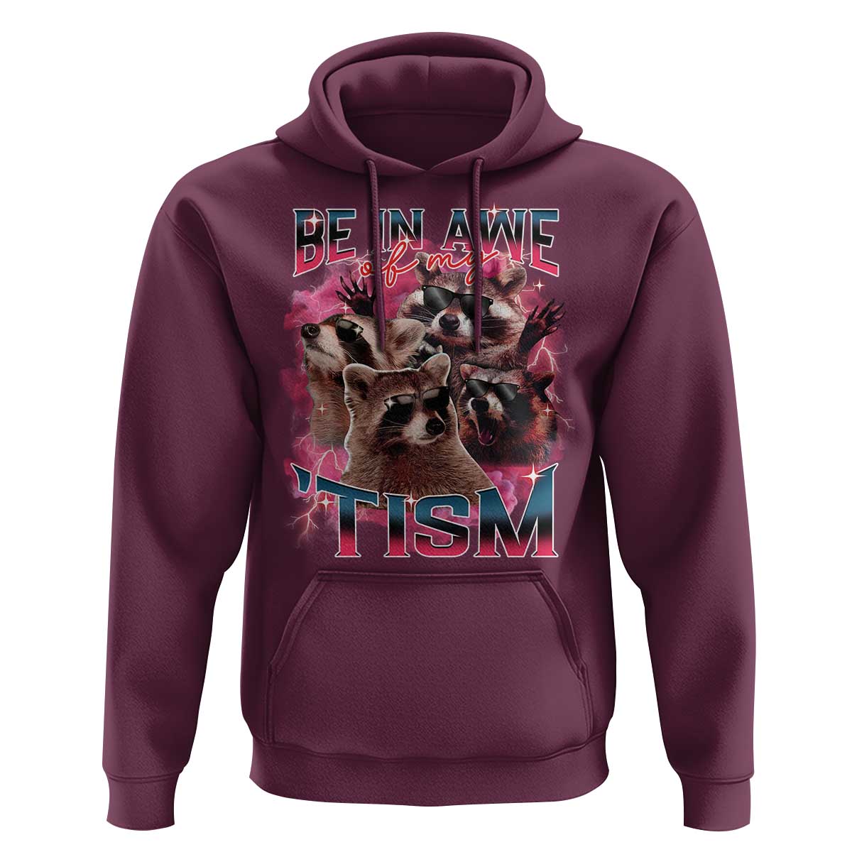 Funny Meme Autistic Raccoon Hoodie Be In Awe Of My 'Tism