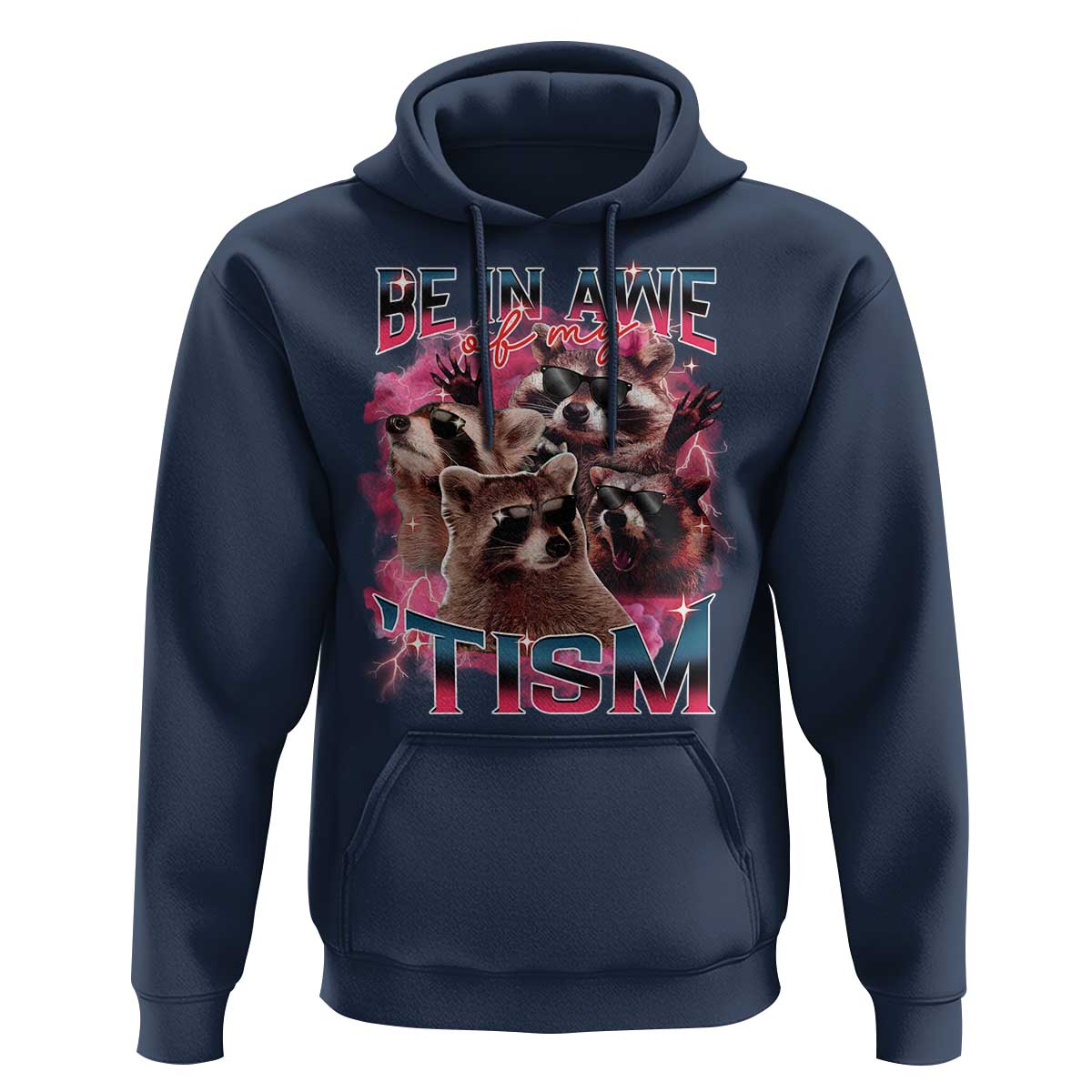 Funny Meme Autistic Raccoon Hoodie Be In Awe Of My 'Tism