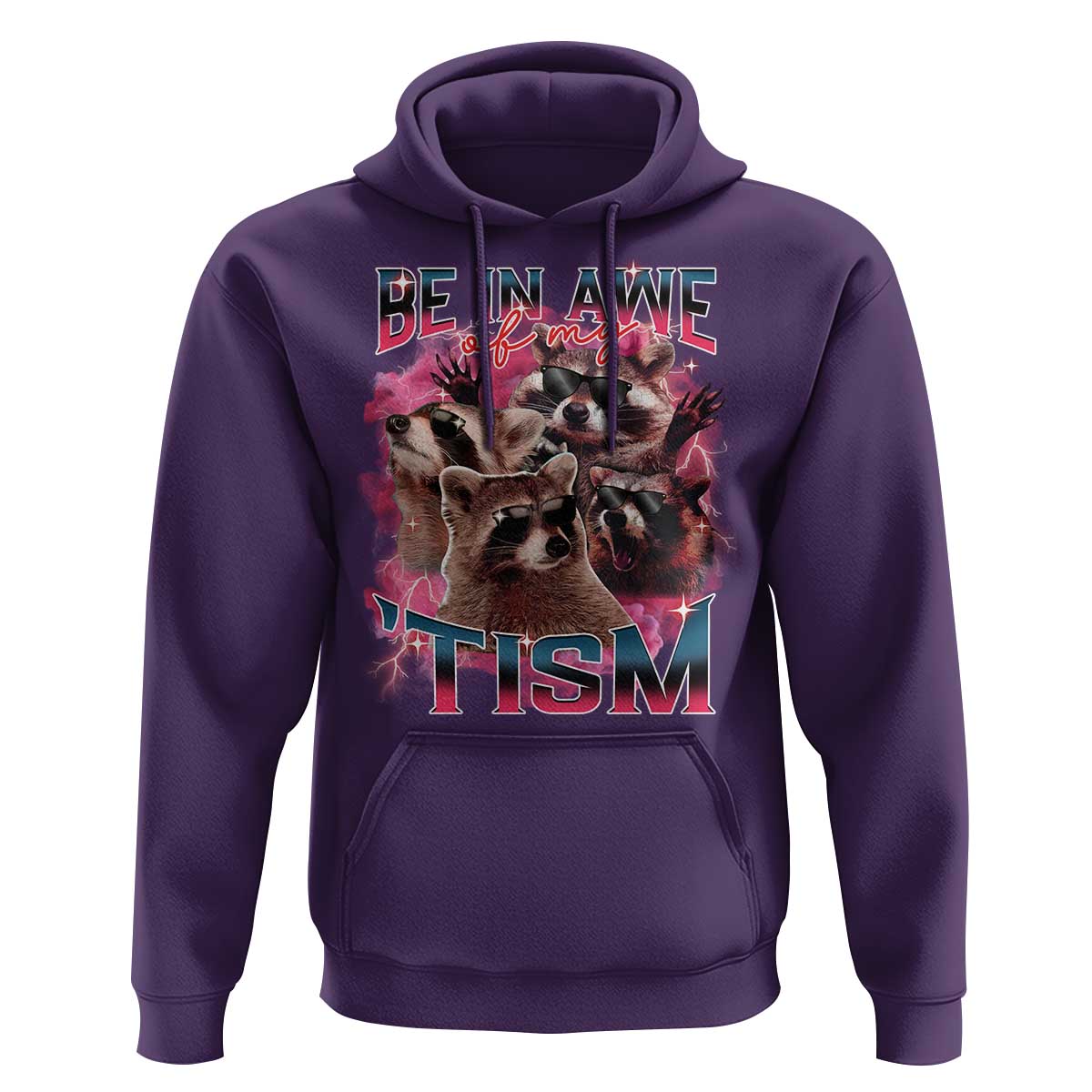 Funny Meme Autistic Raccoon Hoodie Be In Awe Of My 'Tism